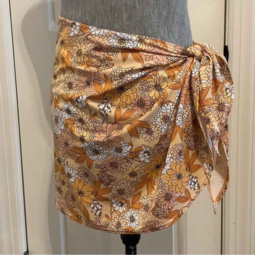 J. Crew Zinnea Floral Swim Sarong Cover Up S-M - Picture 3 of 10